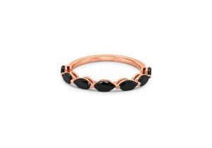 Black Diamond Rose gold ring