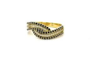 Black Diamond Yellow Gold Ring 2023
