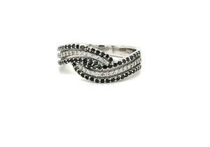 Black Diamond white gold ring