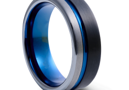 Blue Black Tungsten ring